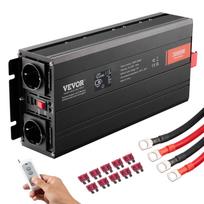 VEVOR Pure Sine Wave Inverter, 3000 Watt, DC 12V to AC 230V Power Inverter with 2 AC Outlets 2 USB Port 1 Type-C Port 41.5 x 16.4 x 8 cm