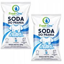 Skalbimo milteliai Fresh One, 2 x 600 g, baltiems drabužiams, veiksmingi žemoje temperatūroje