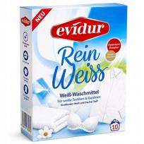 Skalbimo milteliai baltiems drabužiams Evidur Rein Weiss, 0,6 kg, su dėmių valikliu, 10 skalbimų