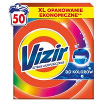 Skalbimo milteliai Vizir spalvotiems drabužiams, trumpoms programoms, 2,75 kg, 50 skalbimų