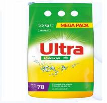 Skalbimo milteliai ULTRA baltiems ir šviesiems audiniams, 5,5 kg (78 skalbimai)