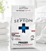 Skalbimo ir dezinfekavimo milteliai Clovin II Septon, 15 kg, be chloro, tinkami iki 65°C