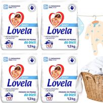 Skalbimo milteliai baltiems Lovela Baby, hipoalerginiai, 4,1 kg + 1,1 kg dovana (iš viso 5,2 kg)