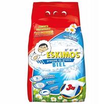 Skalbimo milteliai Eskimo, baltiems drabužiams, 3 kg, 60 skalbimų