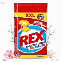 Skalbimo milteliai spalvotiems drabužiams REX XXL 4in1 ACTIVE SYSTEM, 6 kg