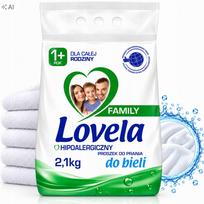 Skalbimo milteliai baltiems drabužiams Lovela Family, hipoalerginiai, 2,1 kg