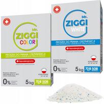 Skalbimo milteliai MR ZIGGI, hipoalerginiai, spalvotiems 5 kg + baltiems 5 kg