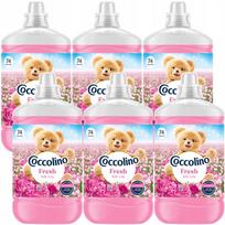 Skalbinių minkštiklis Coccolino Fresh Silk Lily, rožinis, 1,7 l, 6 vnt., 444 skalbimams