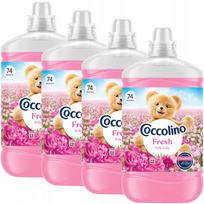 Skalbinių minkštiklis Coccolino Fresh Silk Lily, 1,7 l, 4 vnt. (296 skalbimų)