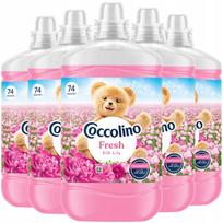 Skalbinių minkštiklis Coccolino Fresh Silk Lily, rožinis, 1,7 l, 5 vnt., 370 skalbimų