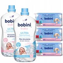 Kūdikių skalbimo ir skalavimo skystis Bobini, 3,6 l + 3 pakuotės drėgnų servetėlių