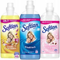 Skalavimo skystis Softlan, koncentratas, rinkinys MIX, vokiškas, 3 x 1 l, 135 skalbimų