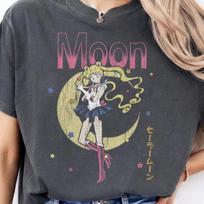 Sailor Moon Usagi Tsukino, 90s Anime Manga T-shirt 140 gray