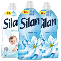 Skalbinių minkštiklis Silan Fresh Sky, rinkinys 3 x 1,672 l, 228 skalbimų