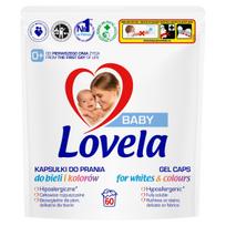 Skalbimo kapsulės Lovela Baby, baltiems ir spalvotiems drabužiams, 60 vnt., hipoalerginės