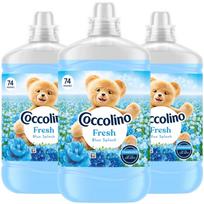Audinių minkštiklis Coccolino Fresh Blue Splash, 1,7 l, 3 vnt., 222 skalbimams