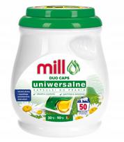 Skalbimo kapsulės MILL Duo Caps Universal, spalvotiems drabužiams, 50 vnt.