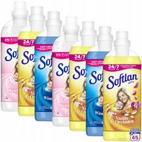 Skystų skalavimo priemonių rinkinys Softlan MIX, 7 x 1 l, 315 skalbimų, Vokietija