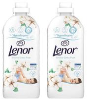 Skalavimo skystis jautriai odai LENOR Sensitive Cotton Fresh, 2 x 1,2 l, 96 skalbimų