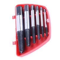 6Pcs Set Screw Extractor Serrated Thread Square Head Broken Damaged Screw Bolt Remover Tools black