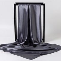 Koreano vienspalvis satininis šilko šalikas: Didelė kvadratinė skarelė pavasariui ir rudeniui - elegantiškas moteriškas universalus aksesuaras 90x90 cm gray