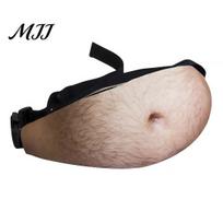 Praktiška juosmens krepšys, alaus pilvo fanny pack, juokingas plaukuotas krepšys, realistiškas 3D didelis balandžio 1-osios pokštas pilvas, tėčio kūno juokinga dovana A