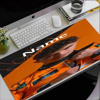 Custom Name Lando Norris Theme Mouse Pad, Non Slip Rubber Base, Multifunctional Office & Home Decor, Perfect for Workspace Personalization. 30cmx80cm