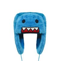 Thickened long-pile cartoon hat, warm ear-covering hat, plush winter hat One size fits all mėlyna