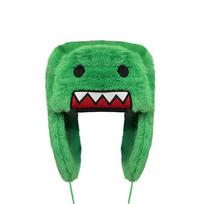 Thickened long-pile cartoon hat, warm ear-covering hat, plush winter hat One size fits all žalia