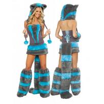 Kailinis Leopardas Katė Mergaitės Kostiumas Su Uodega Moterims Helovino Cosplay Šaliai Šokio Pasirodymas 80361 Blue Gray Cat Girl beige