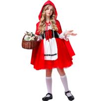 S-XL Helovino Vaikų Raudonkepuraitės Kostiumas COS Kostiumas, Cosplay Mergaitė Senelė Vilkas ir Raudonkepuraitės Kostiumas height 130cm red