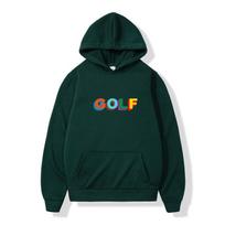 Unisex Tyler the Creator GOLF Wang Spausdintas džemperis su gobtuvu M kariškai žalia