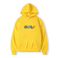 Unisex Tyler the Creator GOLF Wang Spausdintas džemperis su gobtuvu XXXL geltona