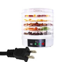 Maisto džiovintuvas 350 W Be BPA, nuimamas 5 padėklų elektrinis maisto džiovintuvas, skirtas jautienos trūkčiojantiems vaisiams Ve US Plug white