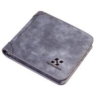 Vyriška piniginė, odinė „Billfold“ plona hipsteriška karvės odos kreditinių kortelių / ID laikikliai, monetų įdėklai, prabangios verslo sulankstomos piniginės Horizontal mėlyna