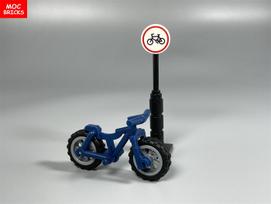 MOC Plytos Dviračio Rėmas Kalnų Dviratis Transporto Priemonė Motociklas Miestas Surinktas Modelis Statybinis Blokas Klasikiniai Vaikų Žaislai Dovana gray