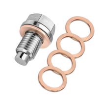 M14*1.5 Magnetic Drain Plug for Honda, Ford, Hyundai, Mazda - Heavy-Duty Oil Pan Bolt Stainless Steel M16X1.5 (1 Screw + 5 Washers)