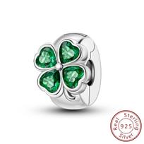 Copper Metal Perfume Tulip Clover Authentic Original Charm Bead Components Bead Components Compatible With Bracelet High Quality Fine Jewelry Do It white