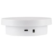 Motorized Rotating Display Stand Electric Turntable 360 Degree Rotating Automatic Revolving Platform USB Charging for Live Video white
