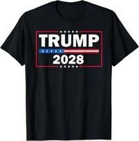 Donald Trump 2028 President American Flag Pro Trump Vintage T-Shirt Unisex T-Shirt XXXL black