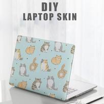Pasidaryk pats 15 colių nešiojamojo kompiuterio lipdukai, odelės, mielas katukas, A+C pusės, nešiojamojo kompiuterio dangtelio odelė, skirta Macbook / HP / Dell / Lenovo / Acer / ASUS