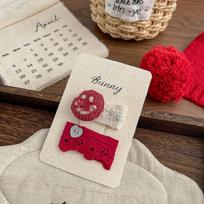 Polka Dot Red Fabric Children's Hairpin Cute Bow Strawberry Hair Accessories Wild Girl Princess Hairpin Head Accessories black