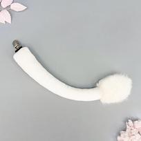 Plush Bull Horn Headband Bull Horns Plush Tail Prop Cute Cow Horn Headpiece  Stage Performance White Tail gray