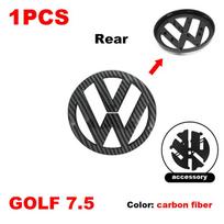 136mm 112mm ABS For Volkswagen VW MK7.5 Golf 7.5 GTI GTD R Rline Car Front Hood Emblem Rear Trunk Badge Sticker Auto Accessories Golf 7.5 black