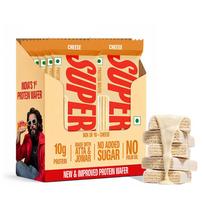 SuperYou Cheese Protein Wafer Bars (Pack of 10)|10g Protein, 3g Fiber, No Added Sugar|Yeast Fermented Protein|Energy Bars|Crunchy Wafer Bar|100%