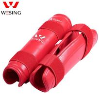 Jiurishan Sanda Leg Guards, Muay Thai Boxing Sanda Knee Guards, Children's Sanda Training Anti-Fall and Collision Protection Calf Guards XXL raudona