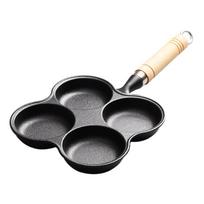 4 Cup Egg Pan Cast Iron Non-Stick Pancake Pan Heavy Duty Multifunctional Breakfast Skillet Gas Stove/Induction Cooker balta