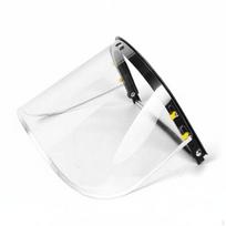 Full Face Protection Helmet WaterResistant Hard Hat with Guard Clear View Transparent white