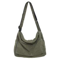 Japanese washed canvas bag lazy wind drooping messenger bag women's literary class bag mailman bag casual shoulder bag men žalia
