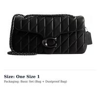 COACH Tabby Nappa Odiniai Kryžmai Nešiojami Krepšiai Dideli Moteriški Juodi CP151-V5BLK One Size 1 black